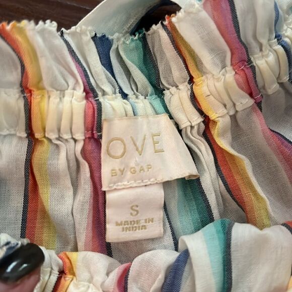 Cute Gap Mini Skirt - Size Small - Colorful Pastel Cloth Skirt with Belt - Picture 2 of 3